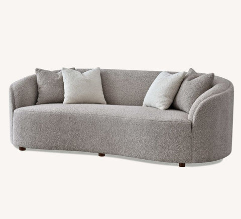 Nolita Latte Boucle Teddy Sofa And Accent Chair