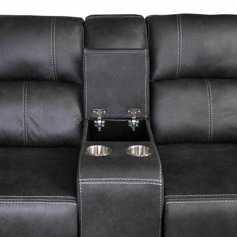 Galway gun metal recliner corner sofa