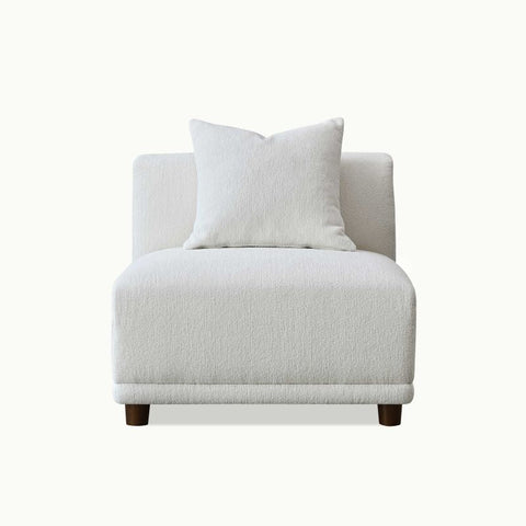 Lottie Modular Corner Group In Polar White Boucle Sofa