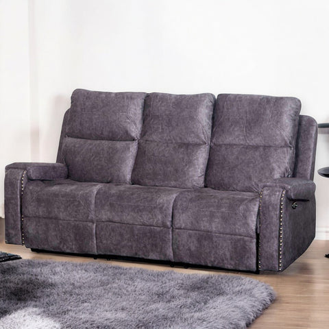 The Empire 3 + 2 + 1 Luxury Recliner Set - Dark Grey