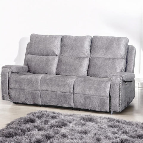 The Empire 3 + 2 + 1 Luxury Recliner Set - Grey