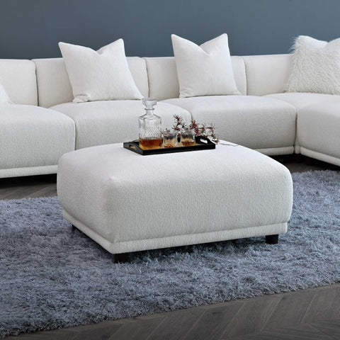 Lottie Modular Corner Group In Polar White Boucle Sofa