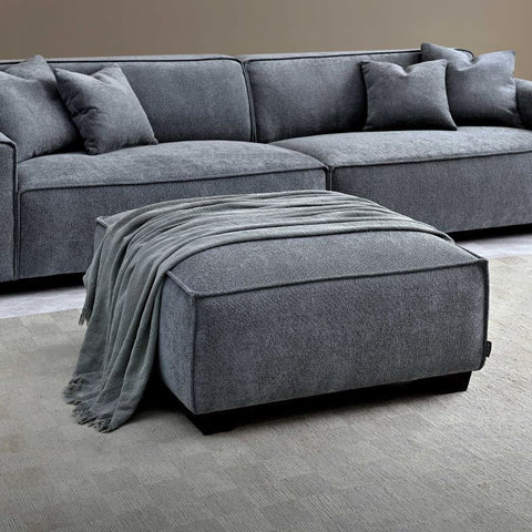 Aluxo Dakota 4 seater with Chaise in Charcoal Grey Boucle