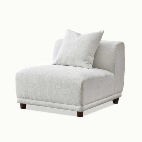 Lottie Modular Corner Group In Polar White Boucle Sofa