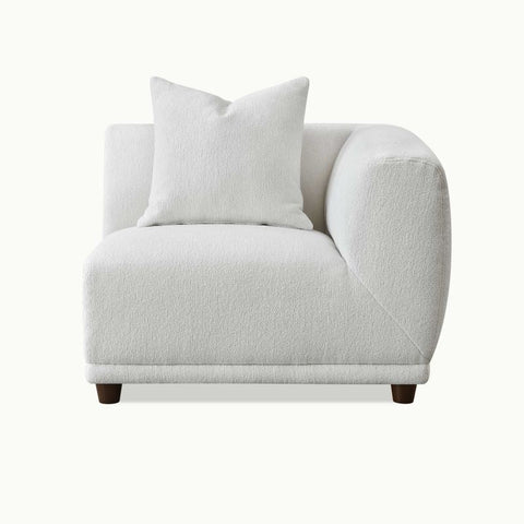 Lottie Modular Corner Group In Polar White Boucle Sofa