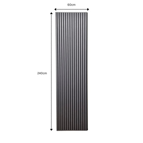 Pack Of x2 240cm x 60cm Acoustic Slatted Wall Panels (Multiple Colours)