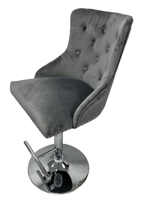 Chelsea Dark Grey Lion Knocker Bar Stool