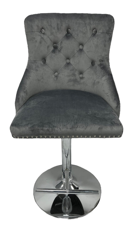 Chelsea Dark Grey Lion Knocker Bar Stool