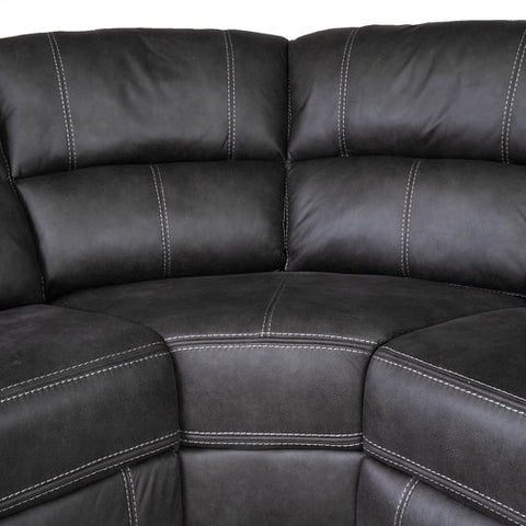 Galway gun metal recliner corner sofa