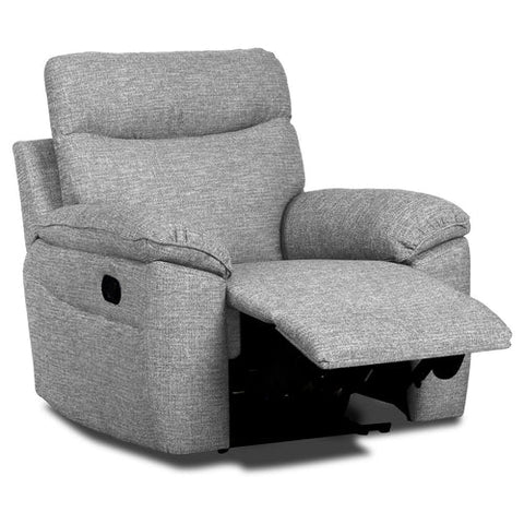 Dunluce Light Grey Recliner Fabric Sofas