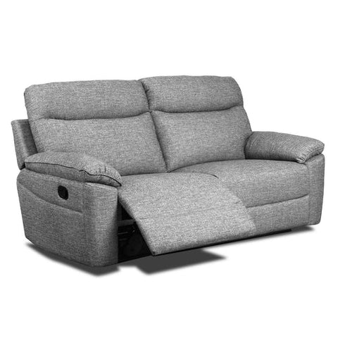 Dunluce Light Grey Recliner Fabric Sofas