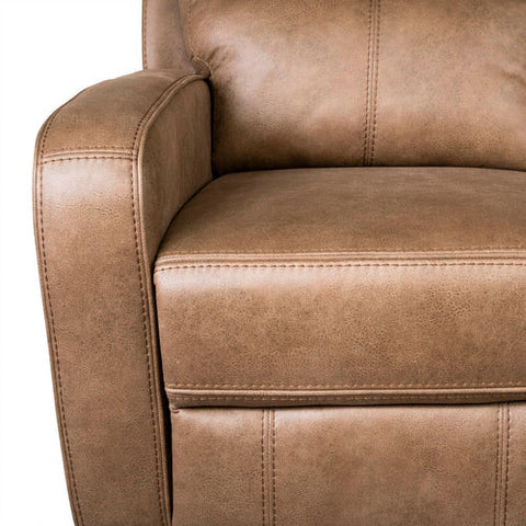 Beverley Power Recliner Tan Leather Range