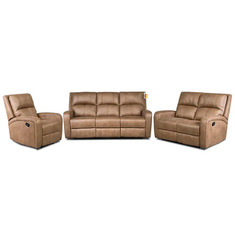 Galway Tan Fabric Reclining Sofas