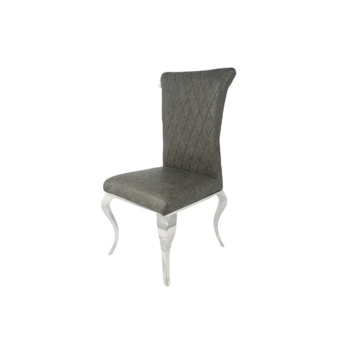 The London PU Dark Grey Chair