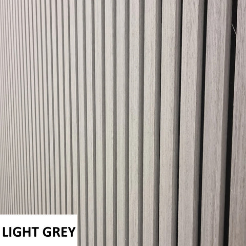 Pack Of x2 240cm x 60cm Acoustic Slatted Wall Panels (Multiple Colours)