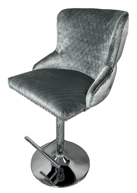 Lewis Light Grey Lion Knocker Bar Stool