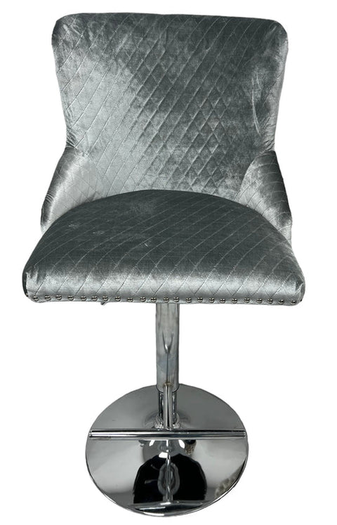 Lewis Light Grey Lion Knocker Bar Stool