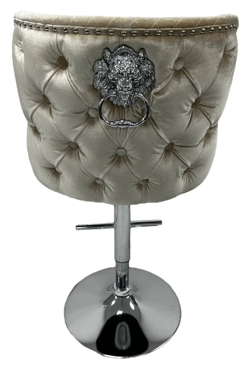 The Lewis Dark Grey Swivel Bar Stool