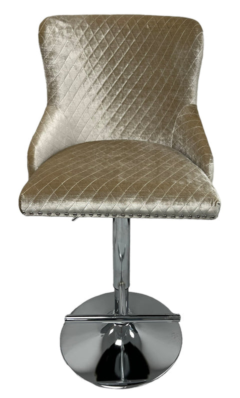 The Lewis Dark Grey Swivel Bar Stool