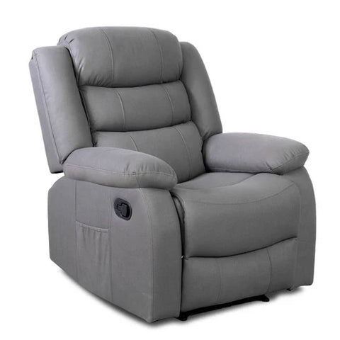 Lisbon Grey Fabric Recliner Sofas 3+1+1