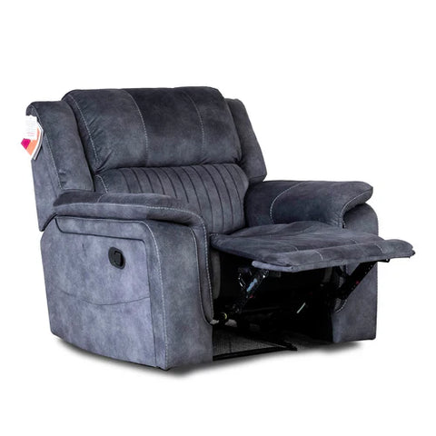 The Platina Dark Grey Fabric Recliner 3 + 1 + 1