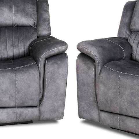 The Platina Dark Grey Fabric Recliner 3 + 2