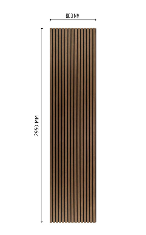 Pack Of x2 Large Acoustic Wall Panels Walnut 2.95m