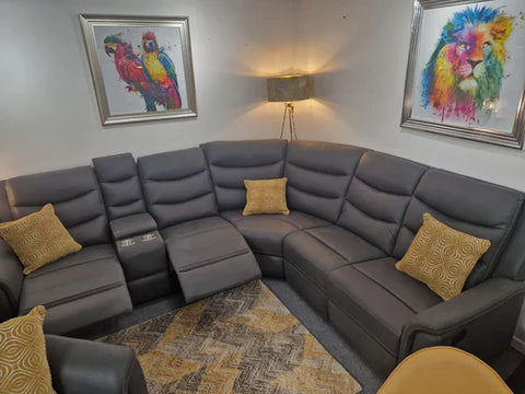 Polly Grey Recliner Corner Sofas